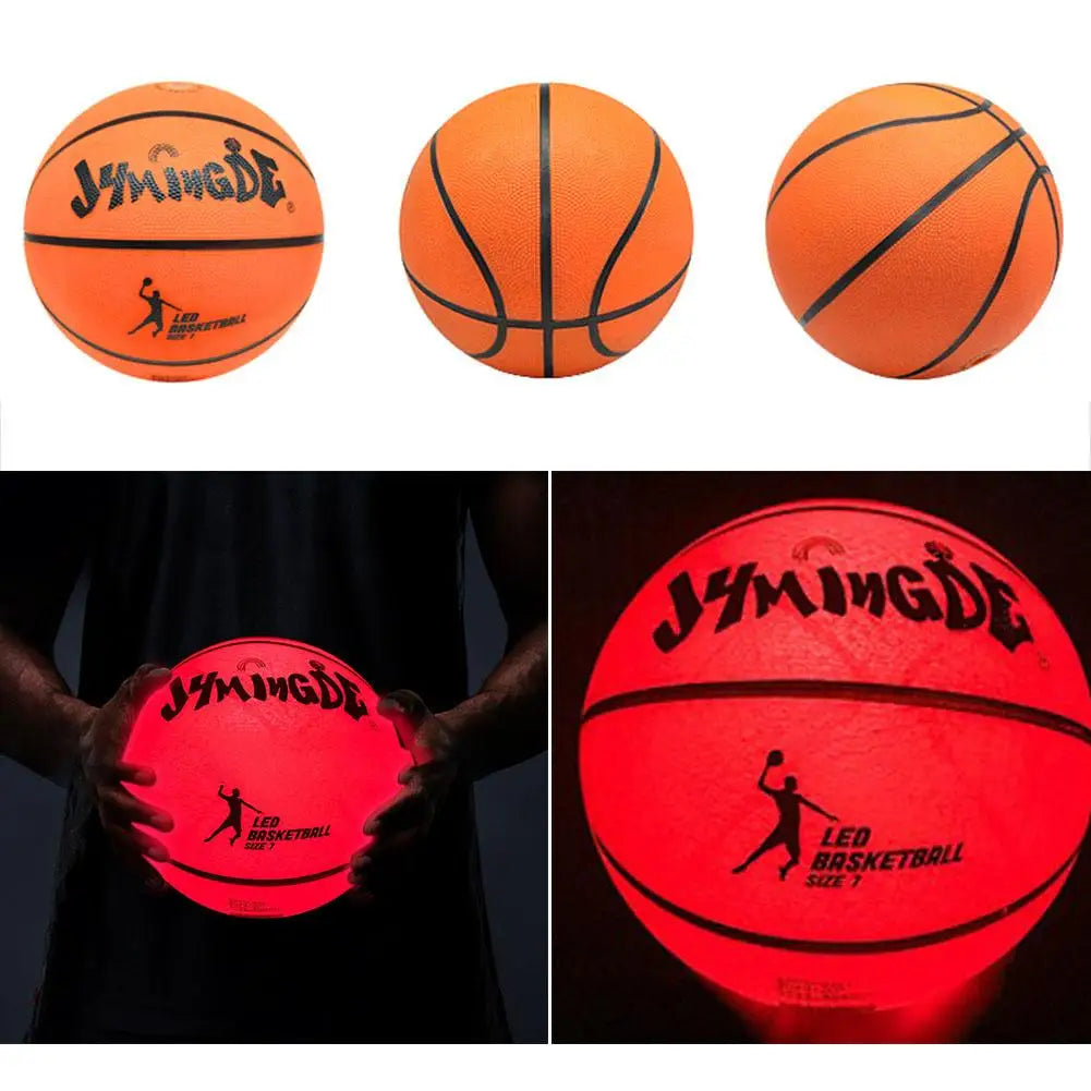 Light Up Basketball High Brightness LED Growing Rubber Basketball Ball For Training Freestyle Performances - Kathy's Sporting Goods