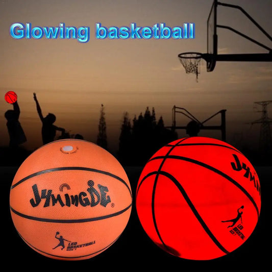 Light Up Basketball High Brightness LED Growing Rubber Basketball Ball For Training Freestyle Performances - Kathy's Sporting Goods