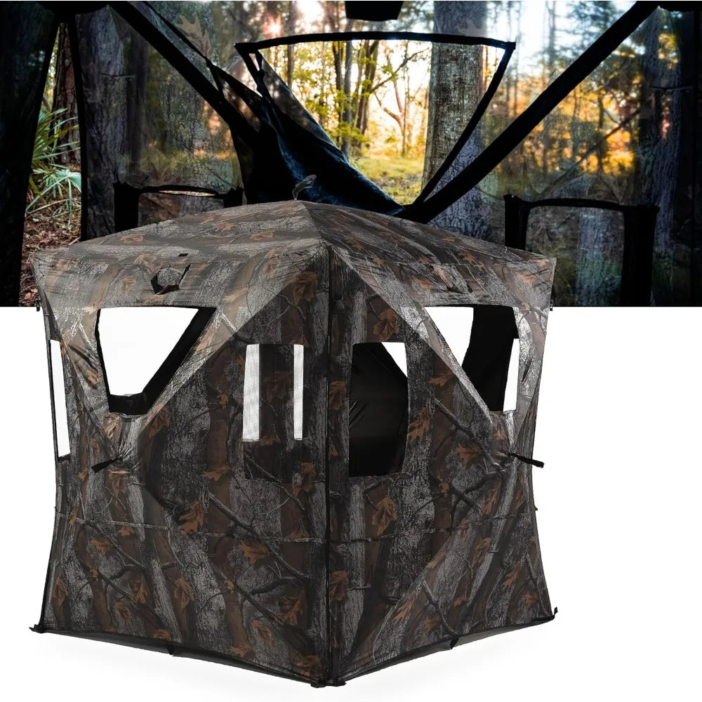 Hunting Blind, Ground Blind Stands for Deer, Turkey, Duck Hunting, Choose Pop-Up, Hub, and 360 View Hub-Style - Kathy's Sporting Goods