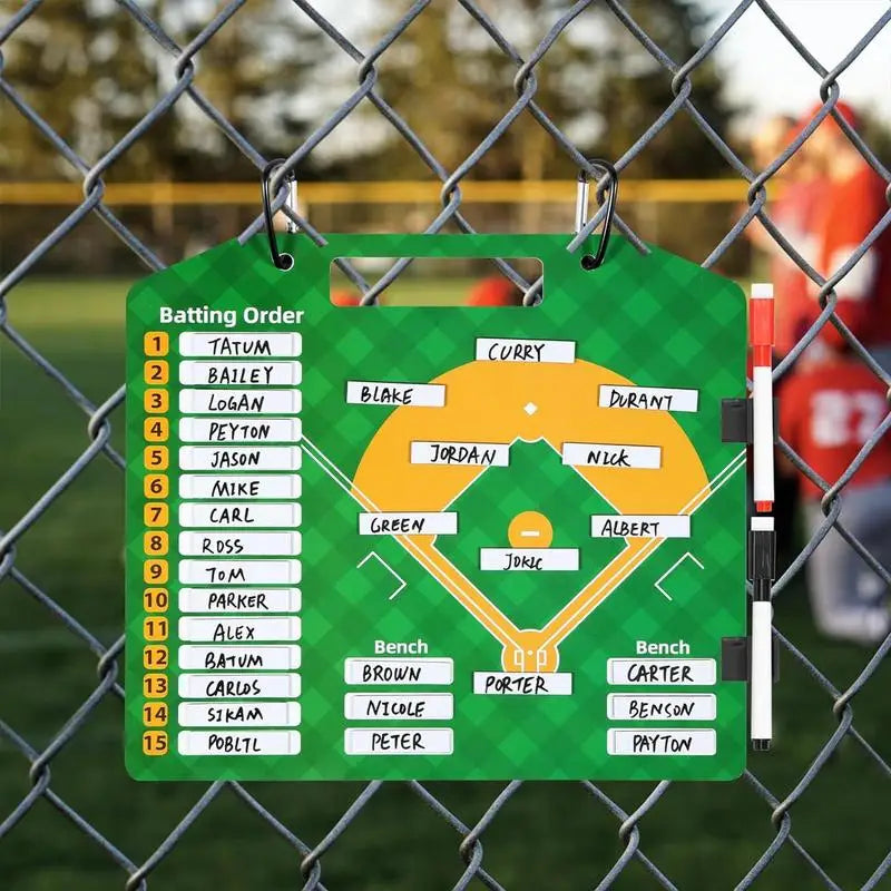 Baseball Trainer Clipboard Dry Erase Baseball Lineup Clipboard Magnetic Baseball Dugout Board - Kathy's Sporting Goods