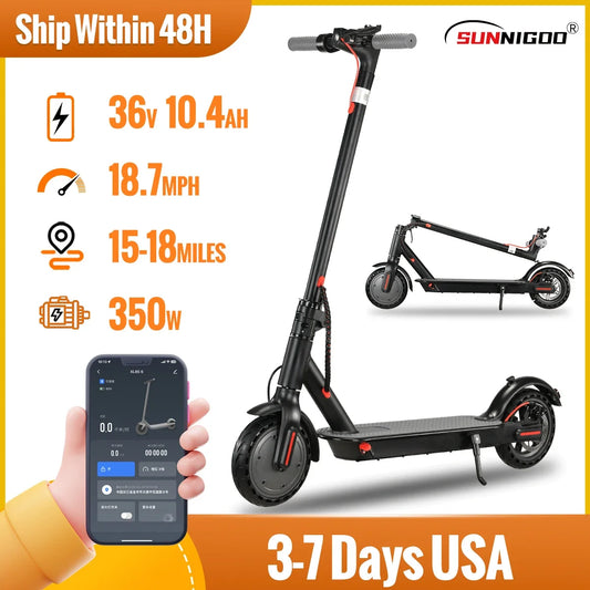 SUNNIGOO US M365 Adult Electric Scooter, 30 km/h Max Speed - Kathy's Sporting Goods