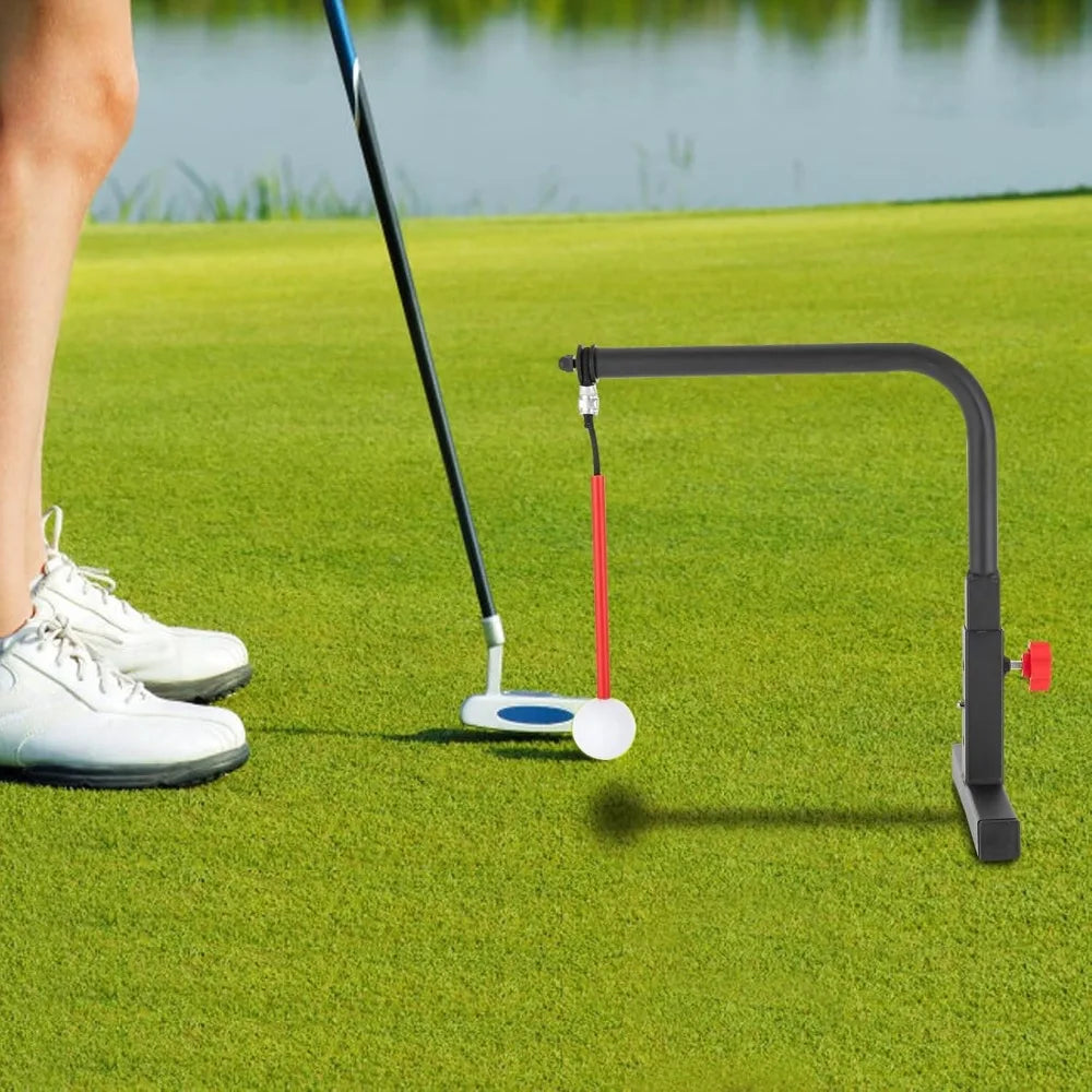 Outdoor Golf Hitting Swing Training Tool Professional Ball Chipping Practice Tool Trainer Assisted Adjustable Height