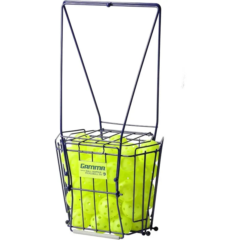 Ball Hopper Pickleball 50 - Pickleball Picker Upper with Unique Basket Shape, Reinforced Side Welds, 50-Ball Capacity - Kathy's Sporting Goods