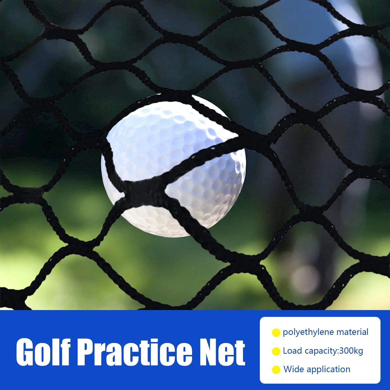 Golf Practice Net 3 * 3m Black Sports Practice Barrier Net Durable High Impact Net Professional Golf Training Aid - Kathy's Sporting Goods