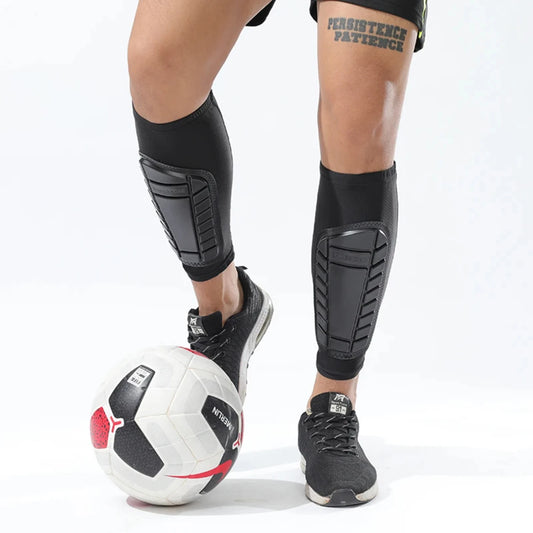 Sports Football Shin Guards Compression soccer Sleeves Honeycomb Sponge Safety - Kathy's Sporting Goods