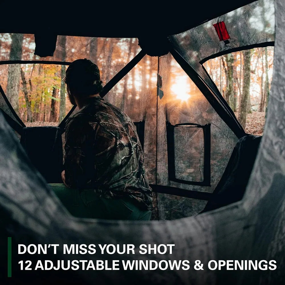 Hunting Blind, Ground Blind Stands for Deer, Turkey, Duck Hunting, Choose Pop-Up, Hub, and 360 View Hub-Style - Kathy's Sporting Goods