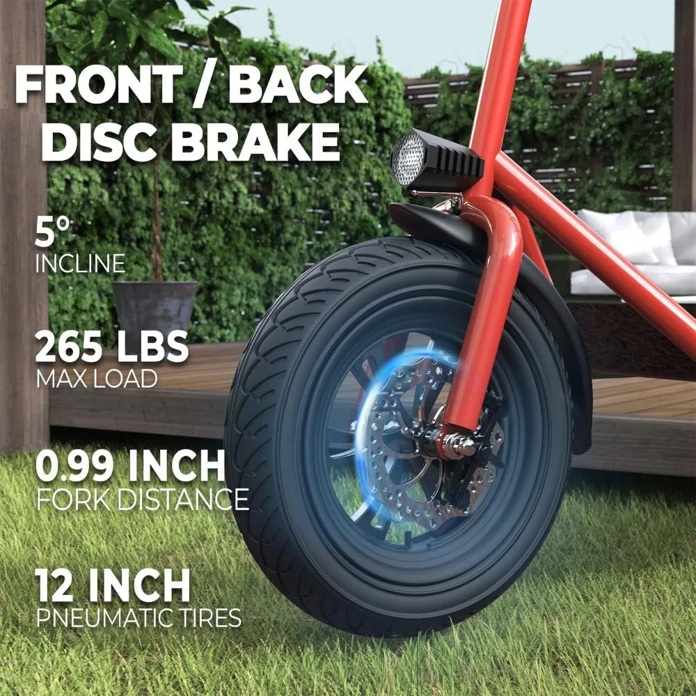 Commuter R1 - Electric Scooter for Adults - Foldable Scooter with Seat & Carry Basket - 450W Brushless Motor 36V - Kathy's Sporting Goods