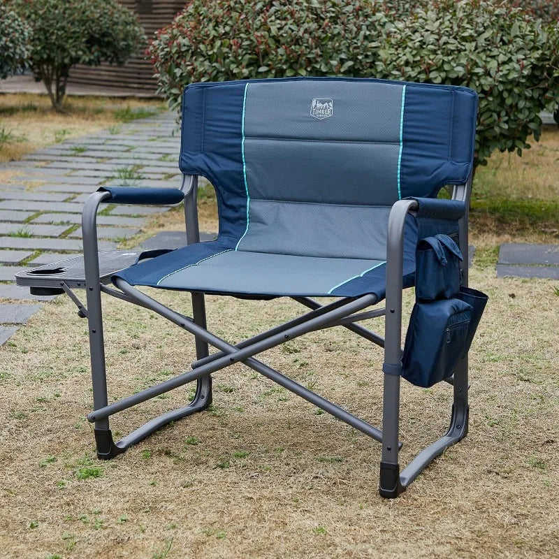 TIMBER RIDGE XXL Upgraded Oversized Directors Chairs with Foldable Side Table, Heavy Duty Camping Chair - Kathy's Sporting Goods