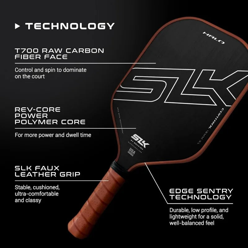 2024 Selkirk SLK Halo Control & Halo Power Pickleball Paddle | Raw Carbon Fiber Pickleball Paddle with a Rev-Core Power Polymer - Kathy's Sporting Goods