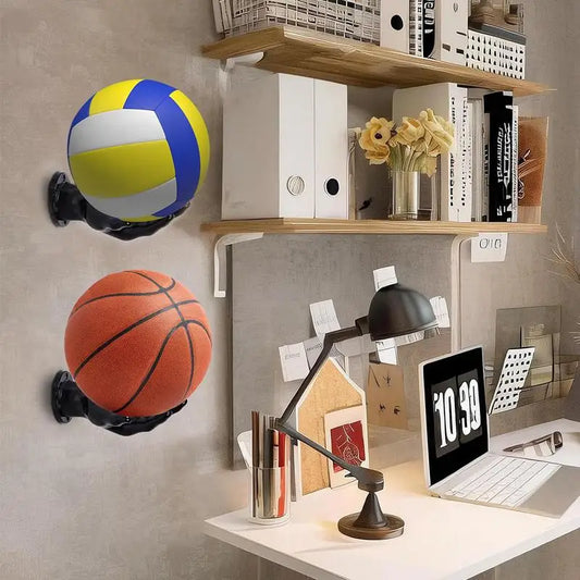 Basketball Holder Wall Mount 2X Hand Sculpture Ball Holder - Kathy's Sporting Goods