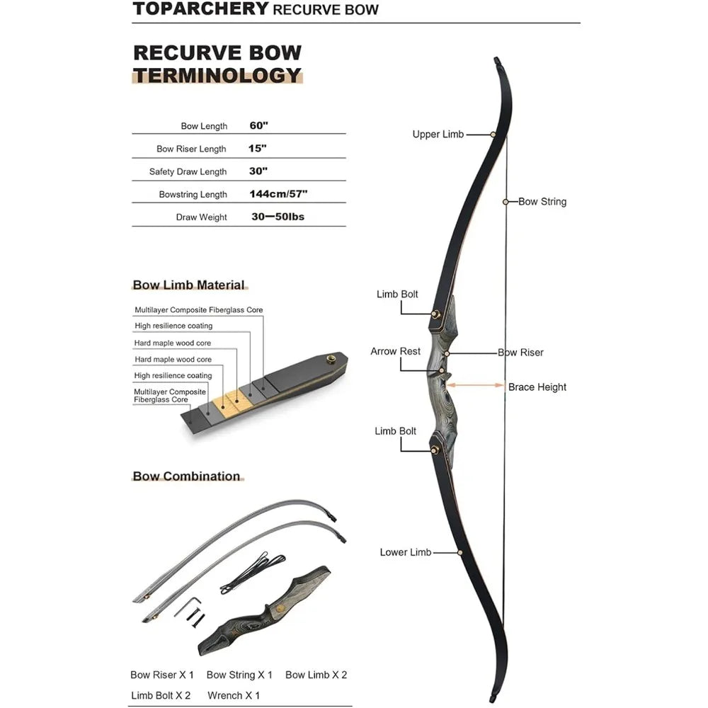 Archery Recurve Bow - Kathy's Sporting Goods