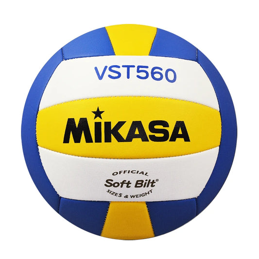 MIKASA Volleyball VST560 Size 5 PU Fabric Professional Competition Student Training PU Soft Touch Volleyball - Kathy's Sporting Goods