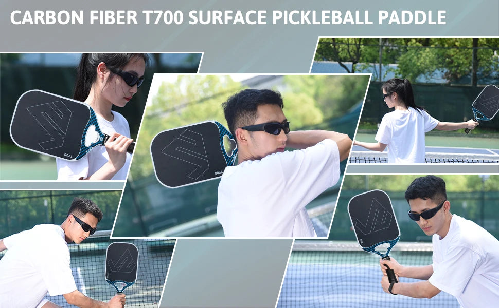 Winpick Professional Thermoformed Raw T700 Carbon Pickleball Paddle USAPA Approved Edgeless for Unmatched Control and Power - Kathy's Sporting Goods