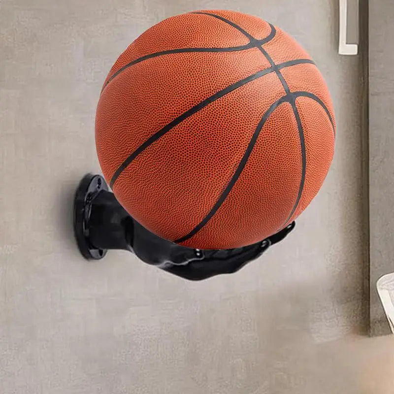 Basketball Holder Wall Mount 2X Hand Sculpture Ball Holder - Kathy's Sporting Goods