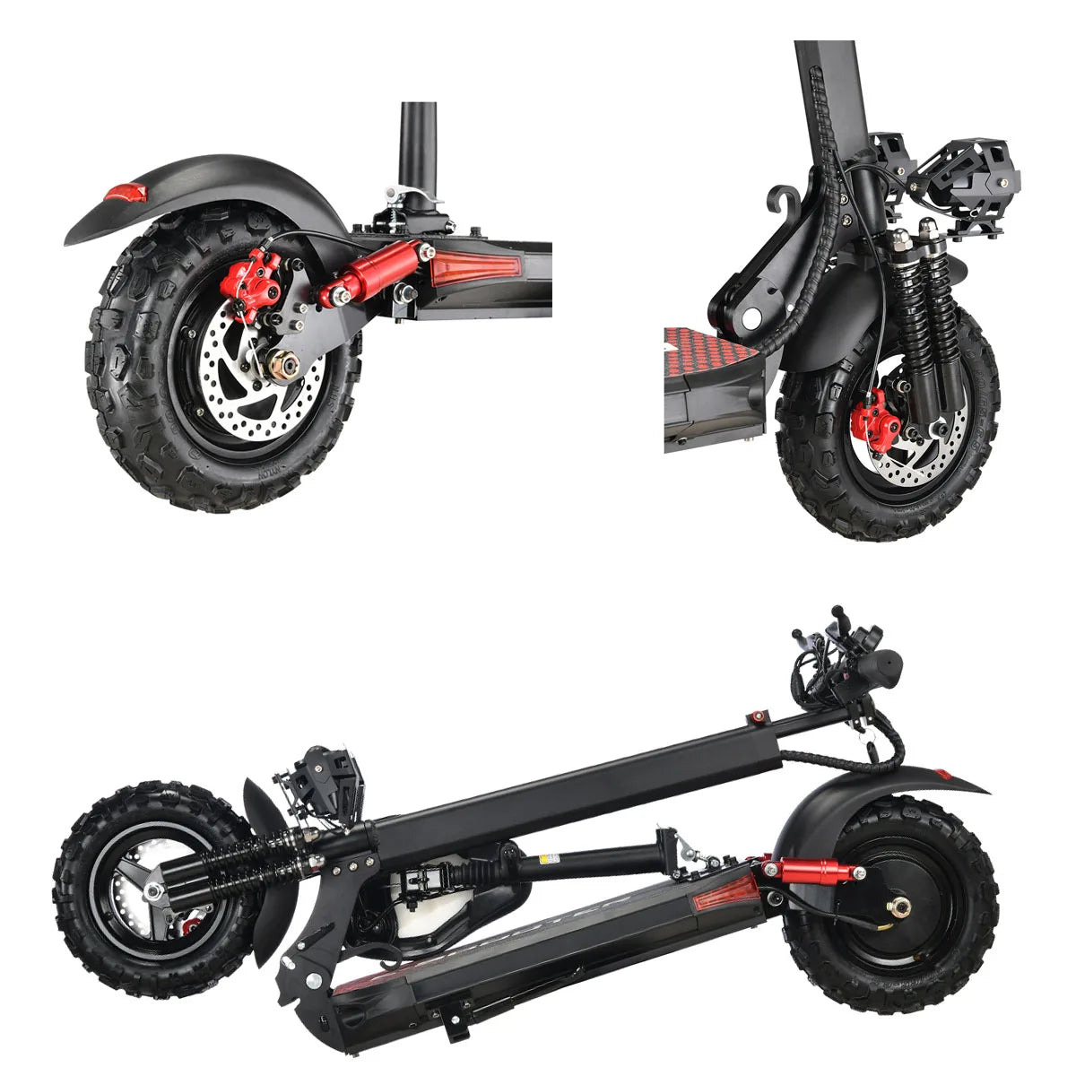 1200W Powerful Electric Scooter 48V 21Ah 31Mph 31-37Miles Range 11'' Tires Dual Shock Absorbing Folding EScooter - Kathy's Sporting Goods