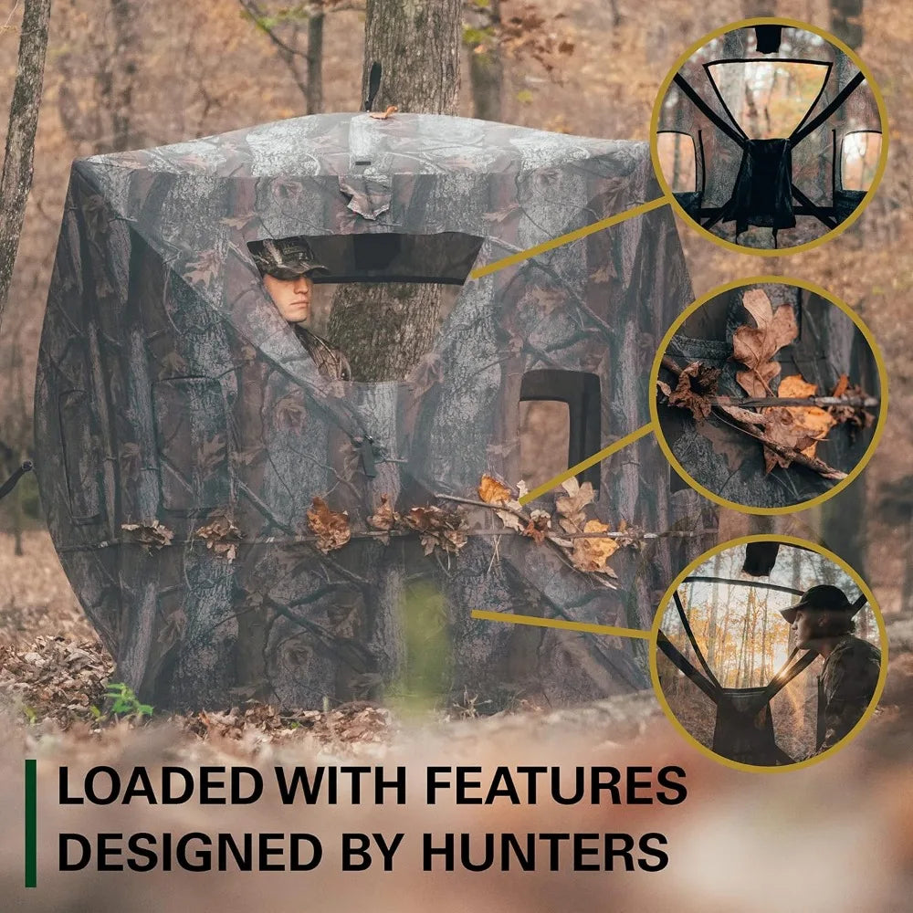 Hunting Blind, Ground Blind Stands for Deer, Turkey, Duck Hunting, Choose Pop-Up, Hub, and 360 View Hub-Style - Kathy's Sporting Goods