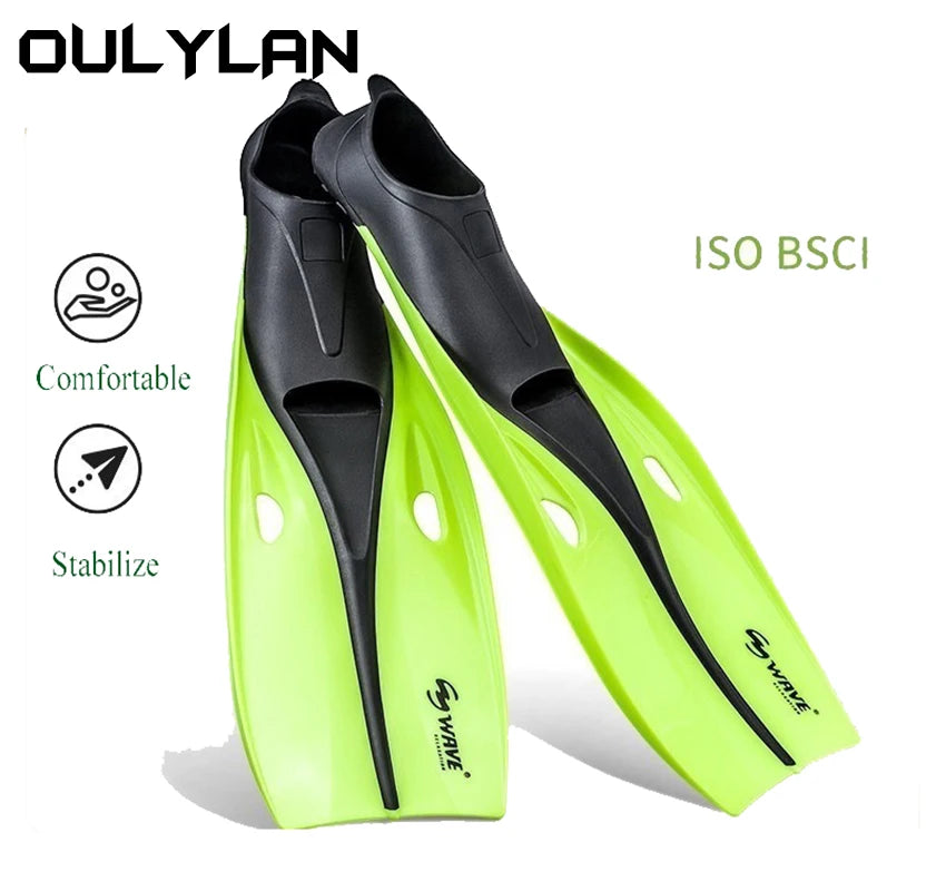 Oulylan Professional Diving Fins Training Mono Full Pocket Swimming Snorkeling and Diving Fins Water Sports Equipment - Kathy's Sporting Goods