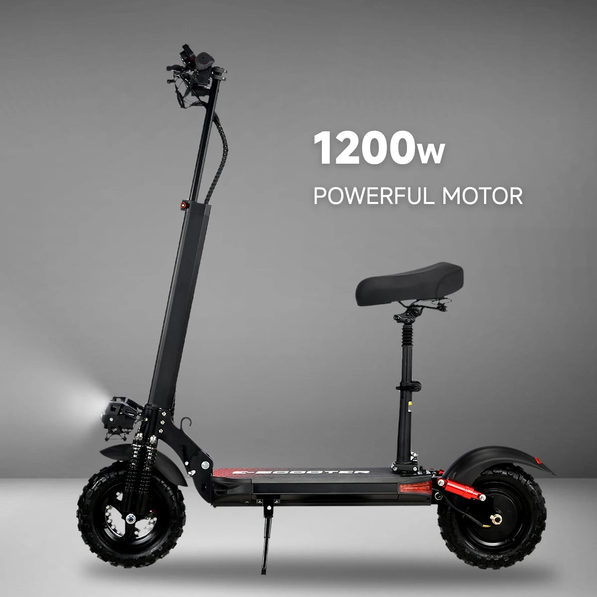 1200W Powerful Electric Scooter 48V 21Ah 31Mph 31-37Miles Range 11'' Tires Dual Shock Absorbing Folding EScooter - Kathy's Sporting Goods