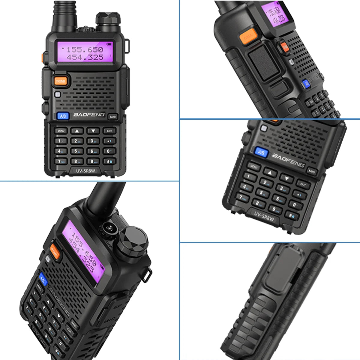 4X Baofeng UV-5R 8W Walkie Talkie Dual Band VHF UHF Long Range High Power Ham Radio UV5R 5R Handheld Two Way Radio For Hunting - Kathy's Sporting Goods