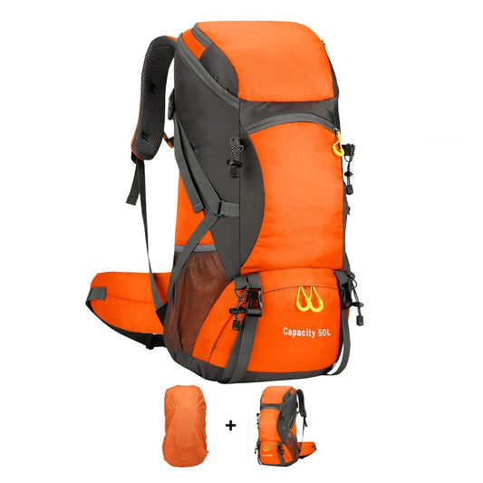 Hiking Backpack Waterproof 50L Lightweight Travel Backpack with Rain Cover for Camping Trekking Hiking Walking Outdoor Sports - Kathy's Sporting Goods