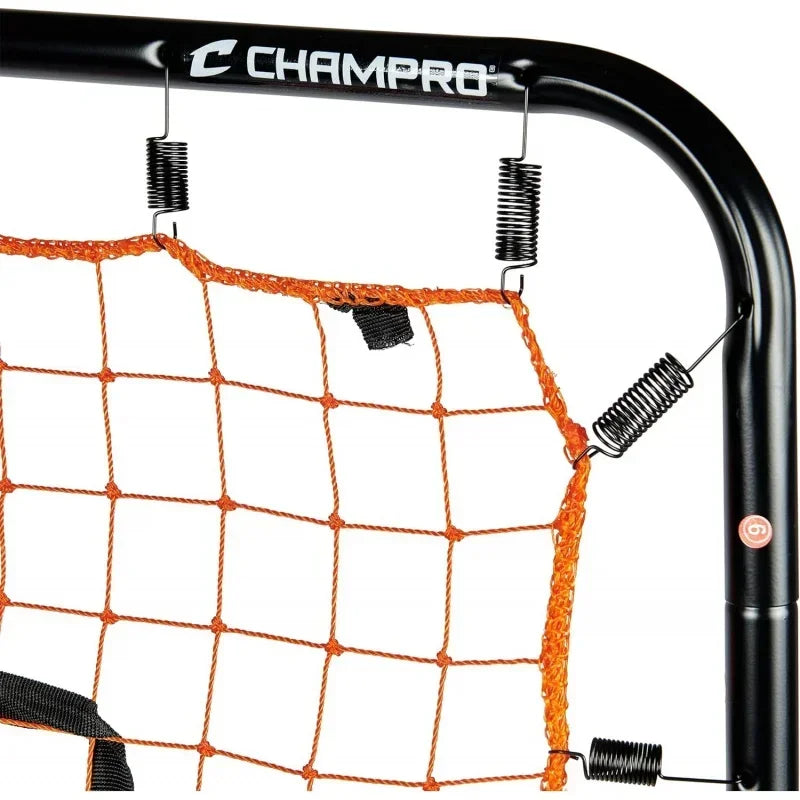 Infinity Pitchback Screen Rebound Net for Baseball/Softball Training, 54"x36", Black/Orange - Kathy's Sporting Goods