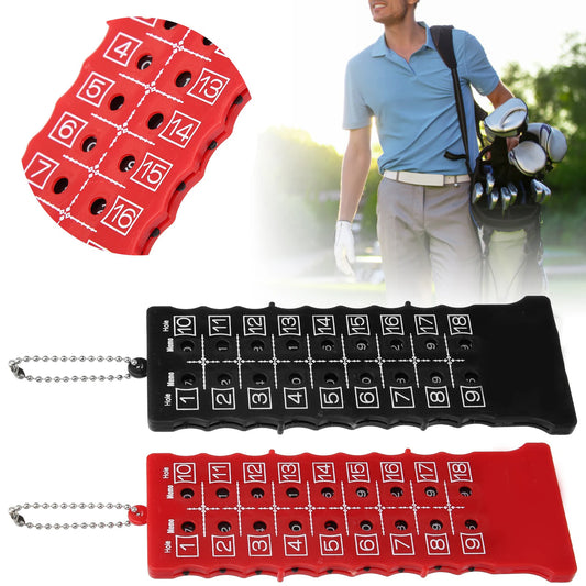 2pcs 18 Hole Golf Score Counter Scoreboard Training Practice Competition Accessory Black Red - Kathy's Sporting Goods