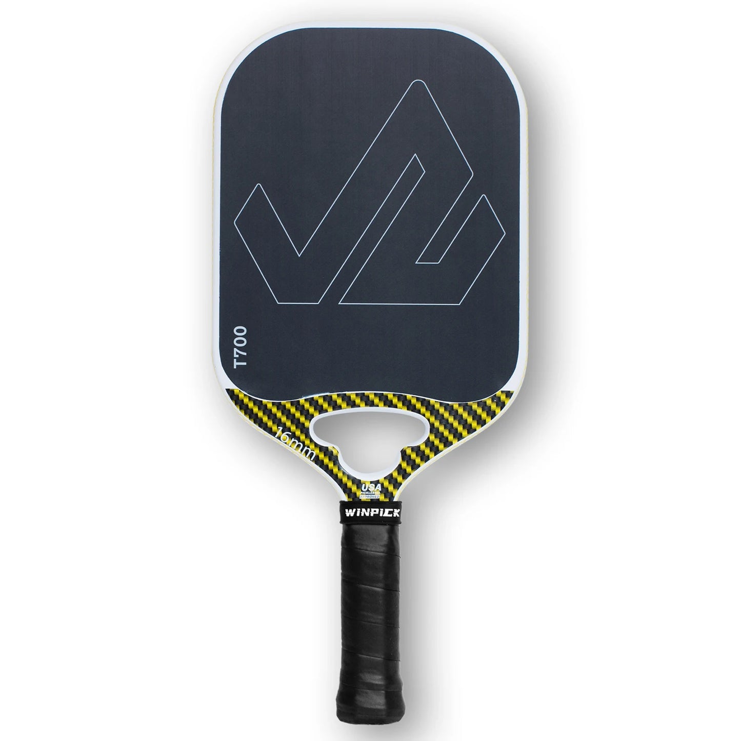 Winpick Professional Thermoformed Raw T700 Carbon Pickleball Paddle USAPA Approved Edgeless for Unmatched Control and Power - Kathy's Sporting Goods