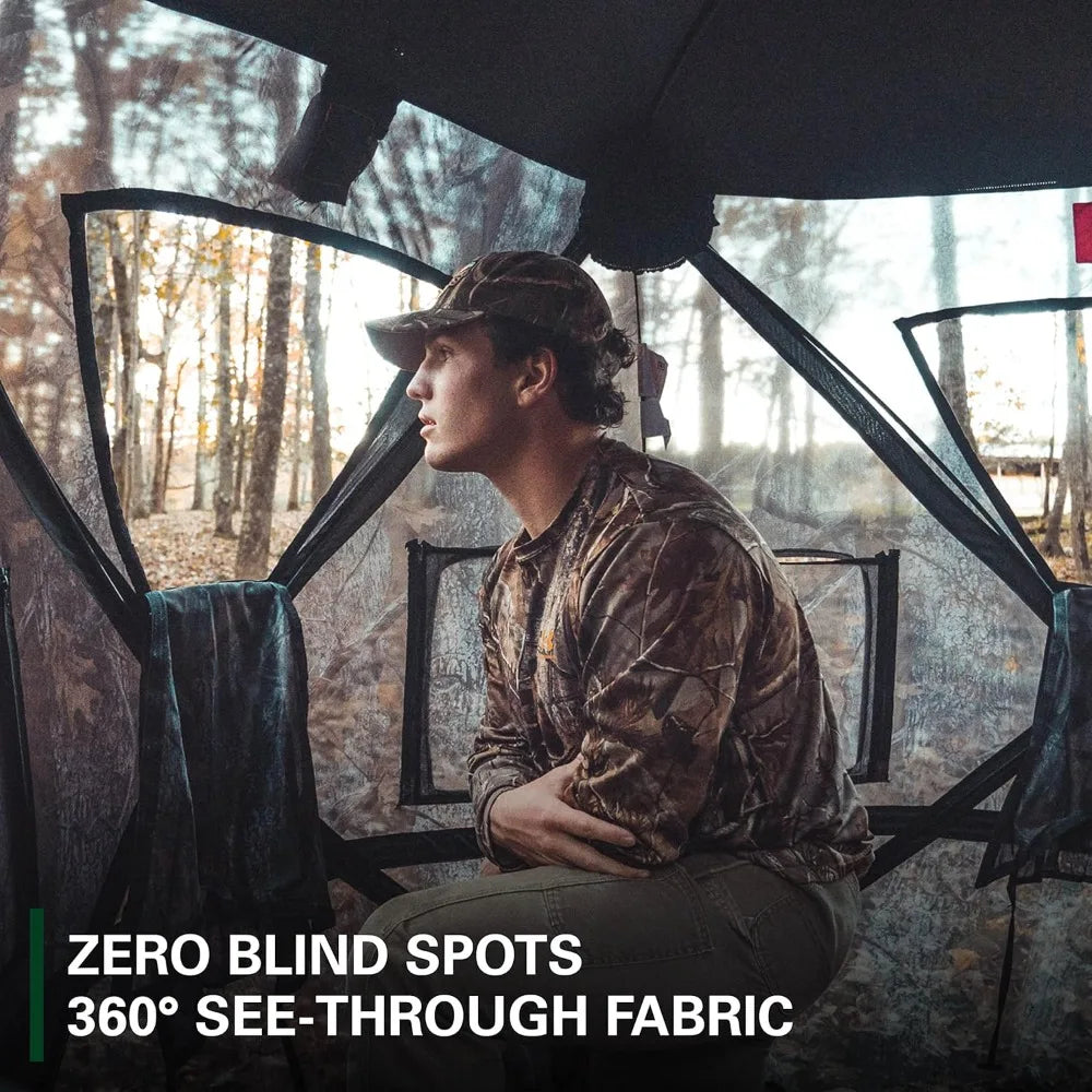 Hunting Blind, Ground Blind Stands for Deer, Turkey, Duck Hunting, Choose Pop-Up, Hub, and 360 View Hub-Style - Kathy's Sporting Goods