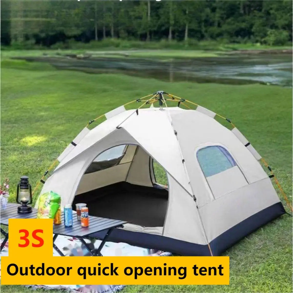 Automatic Quick-opening Tent Outdoor Self-driving Travel Camping Tent Automatic Quick-open Tent Two doors and two windows