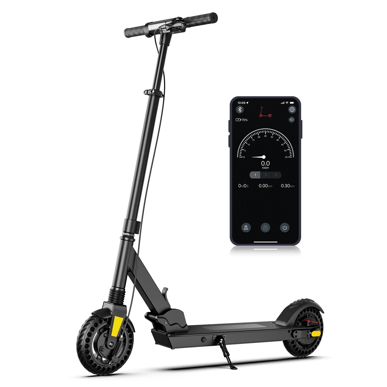 OBX Electric Scooter Adult 15.5MPH e scooter 8 inch 350W With App GPS Positioning Folding Electric Kick Scooter - Kathy's Sporting Goods