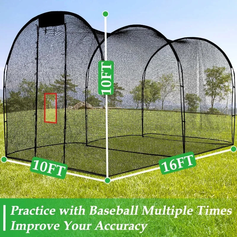 Outdoor Portable Baqseball/Softball Batting Cage Netting for Home, up hitting cage. - Kathy's Sporting Goods