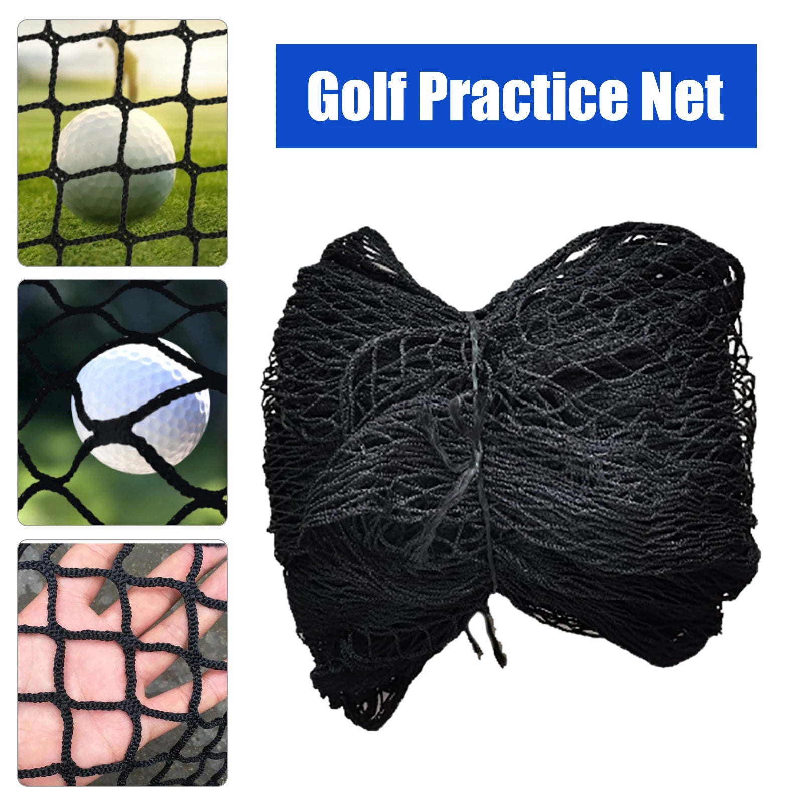 Golf Practice Net 3 * 3m Black Sports Practice Barrier Net Durable High Impact Net Professional Golf Training Aid - Kathy's Sporting Goods