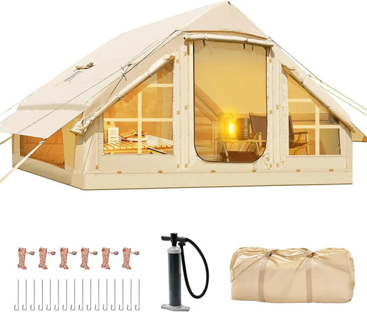 Tents for Camping, Blow Up Tent with Hand Pump, Easy Setup Inflatable Tent House, Waterproof Oxford Air Tent for Camping.